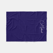 Trending Handgeschreven naam Klein Elegant Donkerb Fleece Deken (Voorkant (Horizontaal))