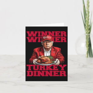 Trending Humor Trump Winnaar Winnaar Kalkoen Diner Kaart