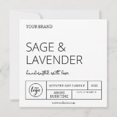 Trending Instant Download Moderne Kaarsetiketten Kaart (Achterkant)