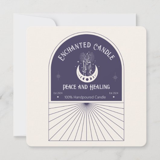 Trending Instant Download Witchy Candle Labels Kaart (Voorkant)