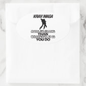 Trending Krav Maga DESIGN Ovale Sticker (Tas)