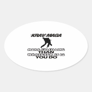 Trending Krav Maga DESIGN Ovale Sticker