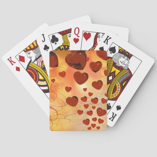 Trending liefdesharten, accessoires. Valentijnsdag Speelkaarten (Achterkant)