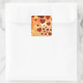 Trending liefdesharten, accessoires. Valentijnsdag Vierkante Sticker (Tas)