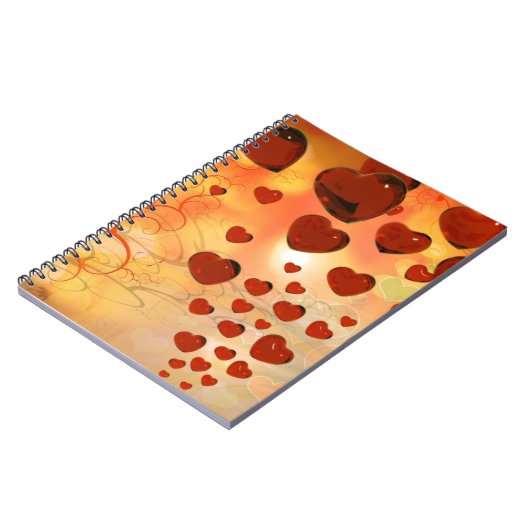 Trending liefdeshartjes, accessoires. Valentijnsda Notitieboek (Linkerzijde)