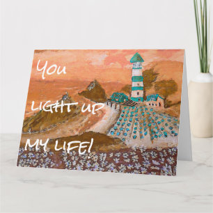 Trending Lighthouse Acrylschilferende groet Kaart