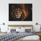 Trending Lion voor interieur huisdecoratie Canvas Afdruk (Insitu (Slaapkamer))