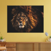 Trending Lion voor interieur huisdecoratie Canvas Afdruk (Insitu (Woonkamer))