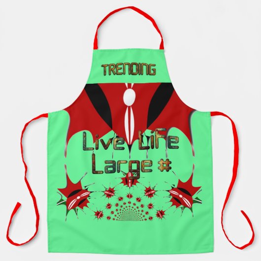 Trending Live Life Groot Keniaans Schild Schort (Voorkant)