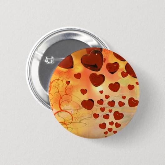 Trending love hararts, accessoires. Valentijnsdag Ronde Button 5,7 Cm (Voorkant /achterkant)