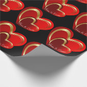Trending Love Loading Red Hearts Personalized Gift Cadeaupapier (Hoek)