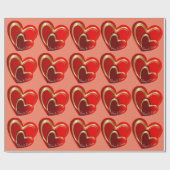 Trending Love Loading Rode Harten Persoonlijk Cade Cadeaupapier (Vlak)