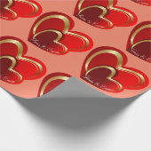 Trending Love Loading Rode Harten Persoonlijk Cade Cadeaupapier (Hoek)