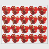 Trending Love Loading Rode Harten Persoonlijke Cad Cadeaupapier (Vlak)