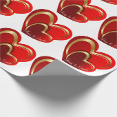 Trending Love Loading Rode Harten Persoonlijke Cad Cadeaupapier (Hoek)