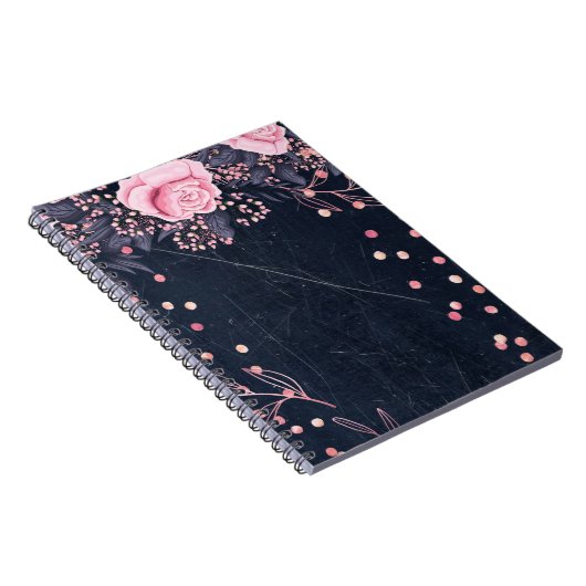 Trending Metallic Floral Stationery Budget Girly Notitieboek (Rechterzijde)