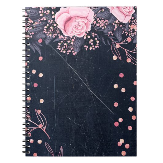Trending Metallic Floral Stationery Budget Girly Notitieboek (Voorkant)