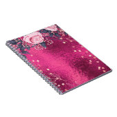 Trending Metallic Floral Stationery Budget Girly Notitieboek (Rechterzijde)