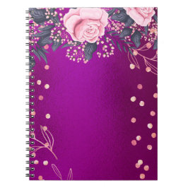 Trending Metallic Floral Stationery Budget Girly Notitieboek