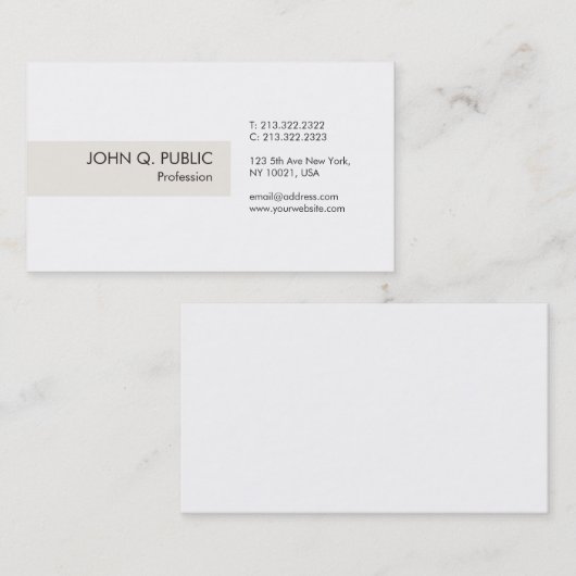 Trending Minimalistisch Eenvoudig Chique Ontwerp M Visitekaartje (Voorkant / Achterkant)