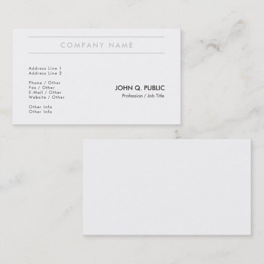 Trending Modern Creatief Eenvoudig Bedrijf Visitekaartje (Voorkant / Achterkant)