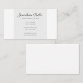 Trending Modern Eenvoudig Chique Plain Professiona Visitekaartje (Voorkant / Achterkant)