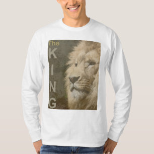 Trending Modern Elegant Lion Sjabloon Mannen Wit T-shirt