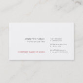 Trending Modern Elegant Minimalistisch Wit Plain Visitekaartje (Voorkant)