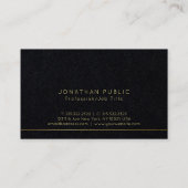 Trending Modern Elegant Premium Black Luxury Visitekaartje (Achterkant)