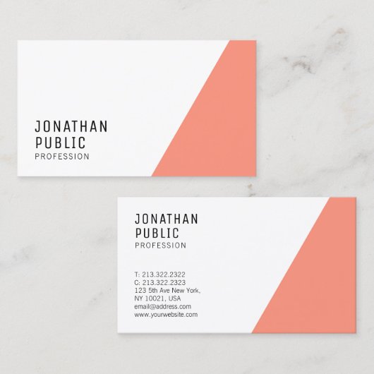 Trending Modern Elegant Professional Sjabloon Visitekaartje (Voorkant / Achterkant)