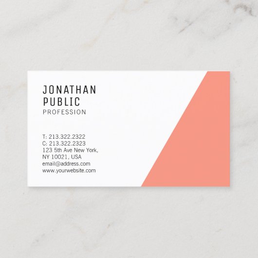 Trending Modern Elegant Professional Sjabloon Visitekaartje (Achterkant)