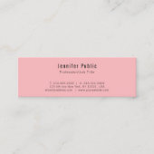 Trending Modern Elegant Roze Schone Plain Mini Visitekaartje (Voorkant)