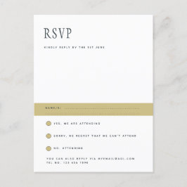 Trending Modern minimalist Simple Wedding RSVP Briefkaart