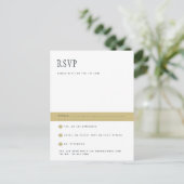 Trending Modern minimalist Simple Wedding RSVP Briefkaart (Staand voorkant)