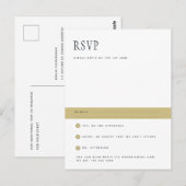 Trending Modern minimalist Simple Wedding RSVP Briefkaart (Voorkant / Achterkant)