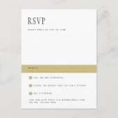 Trending Modern minimalist Simple Wedding RSVP Briefkaart (Voorkant)