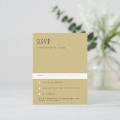 Trending Modern minimalist Simple Wedding RSVP POS Briefkaart (Staand voorkant)