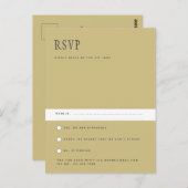 Trending Modern minimalist Simple Wedding RSVP POS Briefkaart (Voorkant / Achterkant)