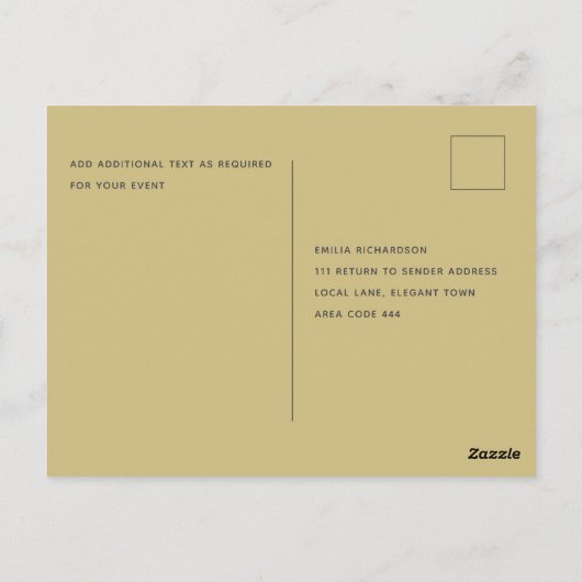 Trending Modern minimalist Simple Wedding RSVP POS Briefkaart (Achterkant)