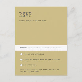 Trending Modern minimalist Simple Wedding RSVP POS Briefkaart