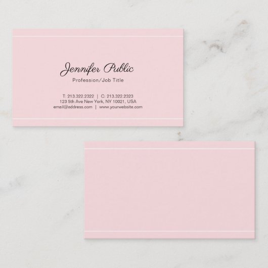 Trending Modern Moderne, geavanceerde platte wand Visitekaartje (Voorkant / Achterkant)