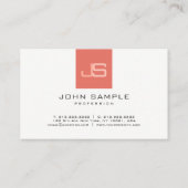 Trending Modern Monogram Elegant Sjabloon Visitekaartje (Achterkant)