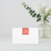 Trending Modern Monogram Elegant Sjabloon Visitekaartje (Staand voorkant)