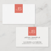 Trending Modern Monogram Elegant Sjabloon Visitekaartje (Voorkant / Achterkant)
