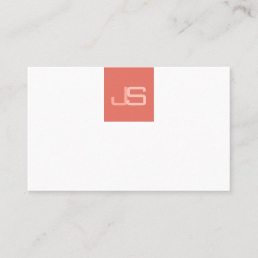 Trending Modern Monogram Elegant Sjabloon Visitekaartje (Voorkant)
