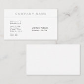 Trending Modern Professional Elegant Plain Visitekaartje (Voorkant / Achterkant)