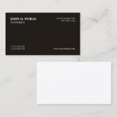 Trending Modern Professioneel Zwart Wit Slank Visitekaartje (Voorkant / Achterkant)