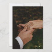 Trending Modern Simple Photo Wedding Kaart (Achterkant)