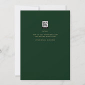 Trending Modern Wedding Emerald Green Gold Kaart (Achterkant)
