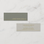 Trending Moderne Elegante Groene Parel Afwerking L Mini Visitekaartje (Voorkant / Achterkant)